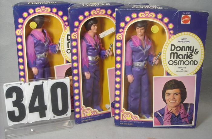 Appraisal: Lot of Mattel Donny Osmond Dolls Mint in Box Estimate