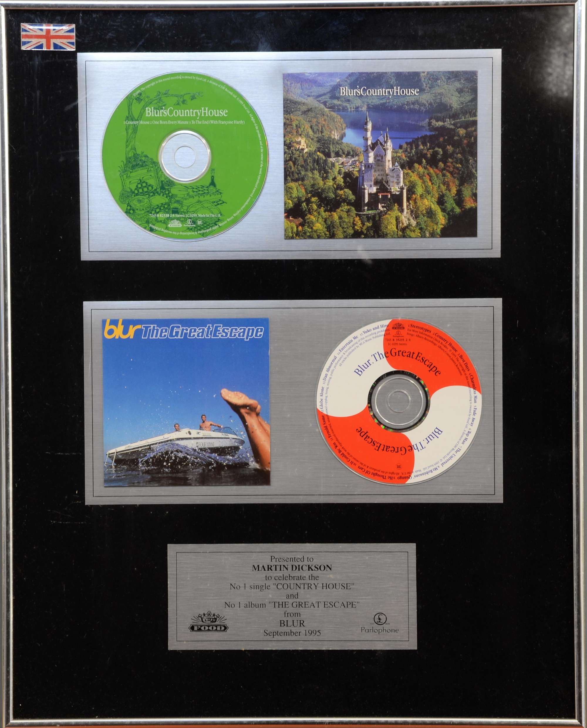 Appraisal: Blur CD's Presented to Martin Dickson to celebrate the No