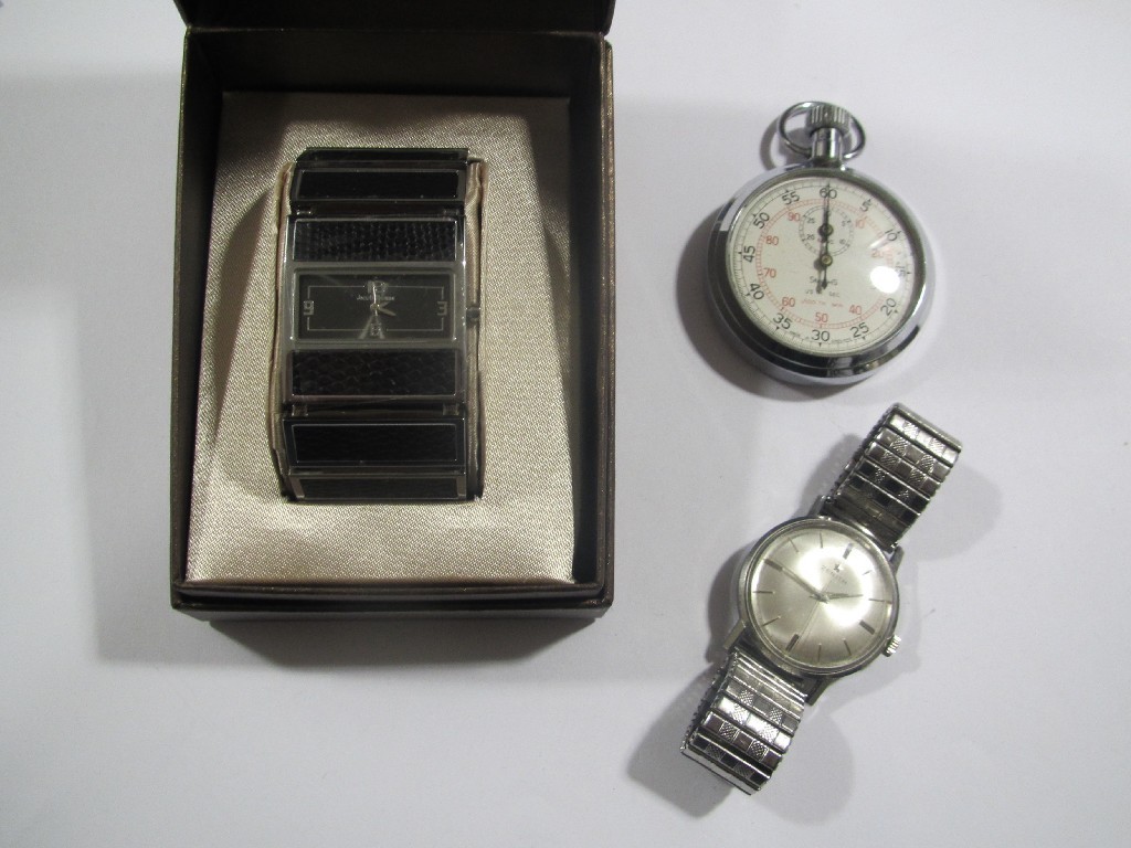 Appraisal: Lot comprising a Smiths stop watch a gents stainless steel