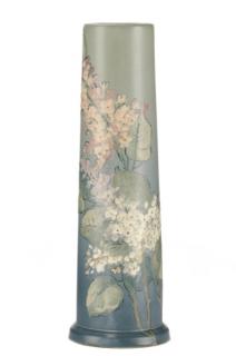 Appraisal: Tall Weller Art Pottery Hudson Lilac Vase E Hood Weller