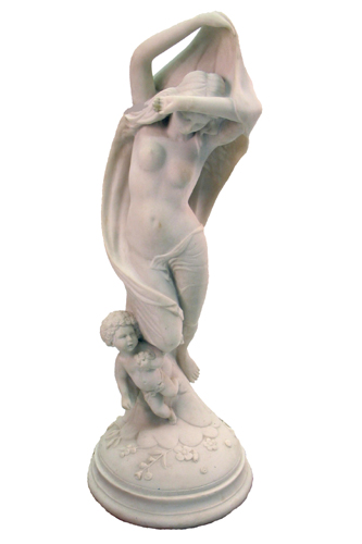 Appraisal: FIGURAL WHITE MARBLE SCULPTURE late th early th century the