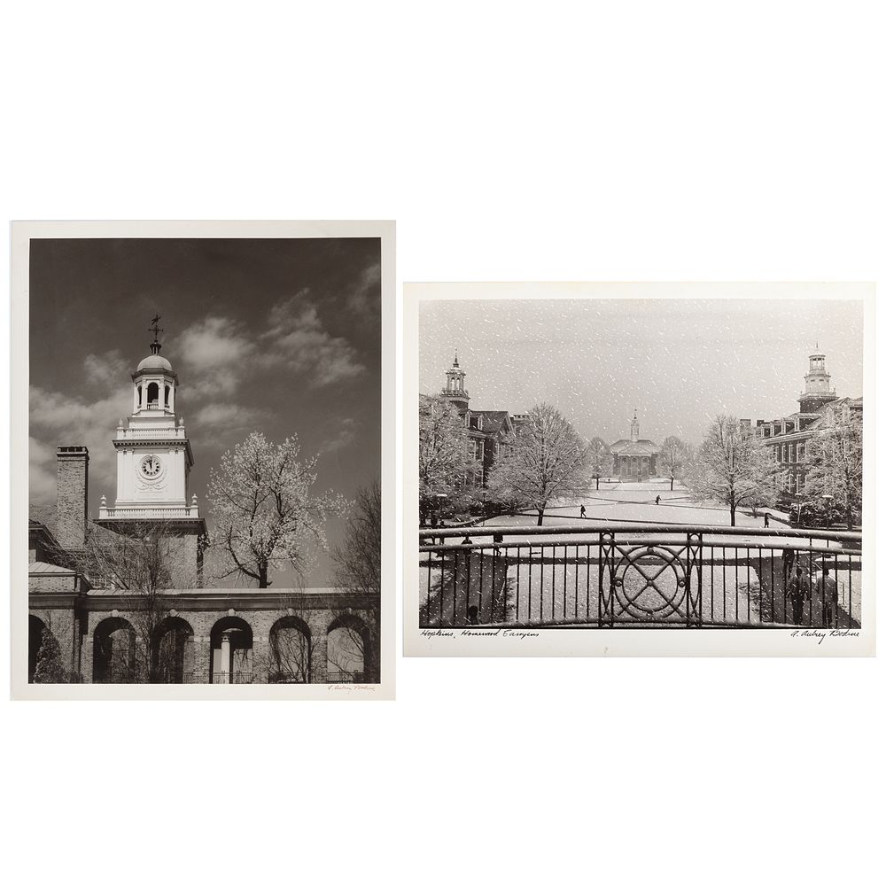 Appraisal: A Aubrey Bodine Two Johns Hopkins Photos American - Hopkins