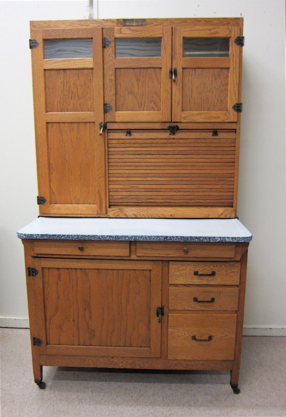 Appraisal: INDIAN OAK HOOSIER CABINET The McDougall Cabinet Co Frankfort Indiana