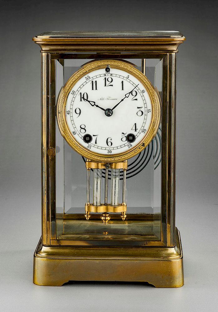 Appraisal: Seth Thomas Crystal Regulator Clock DESCRIPTION Seth Thomas crystal regulator