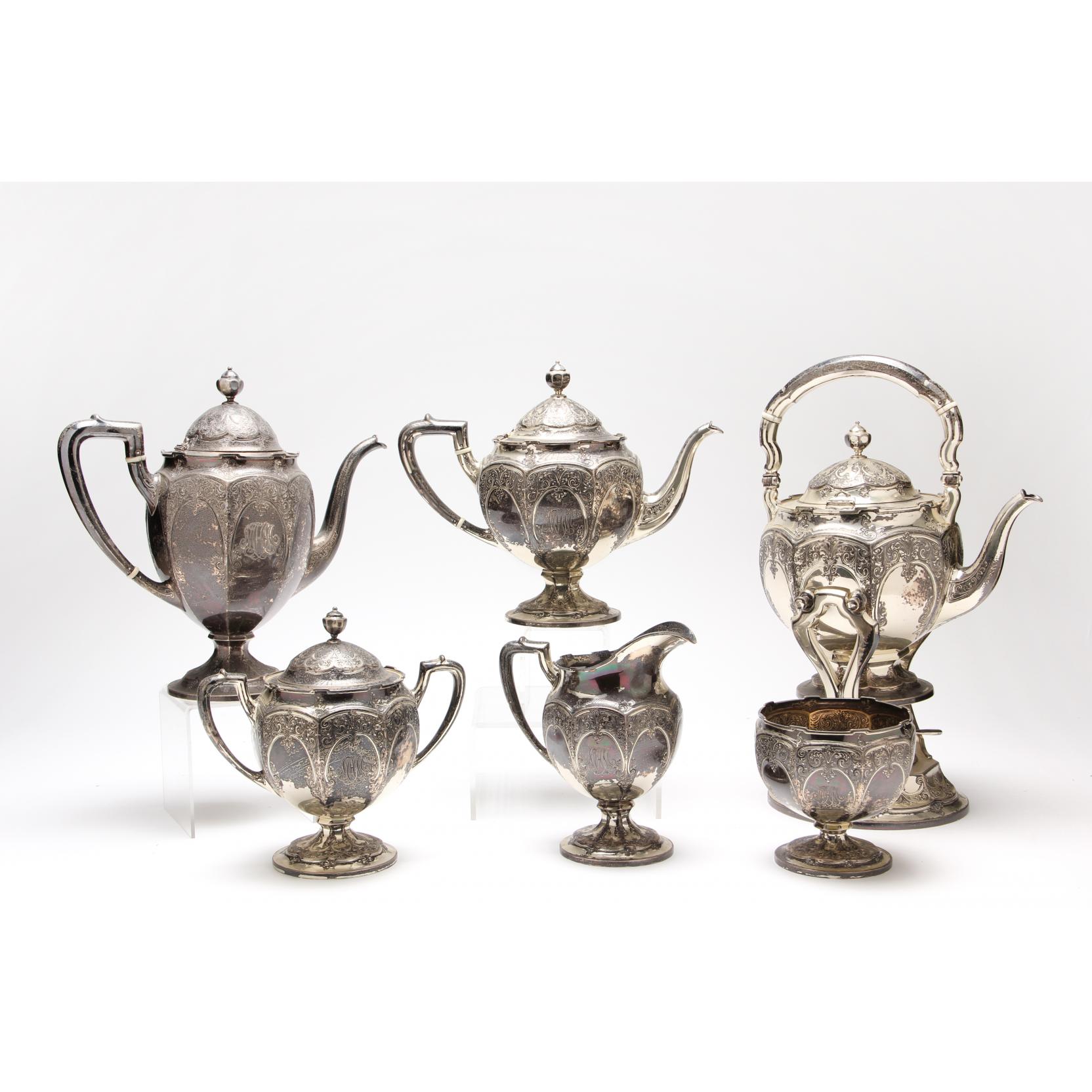 Appraisal: Bailey Banks Biddle Sterling Silver Tea Coffee Service the six