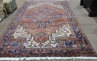 Appraisal: Persian Heriz carpet Persian Heriz carpet ' x '