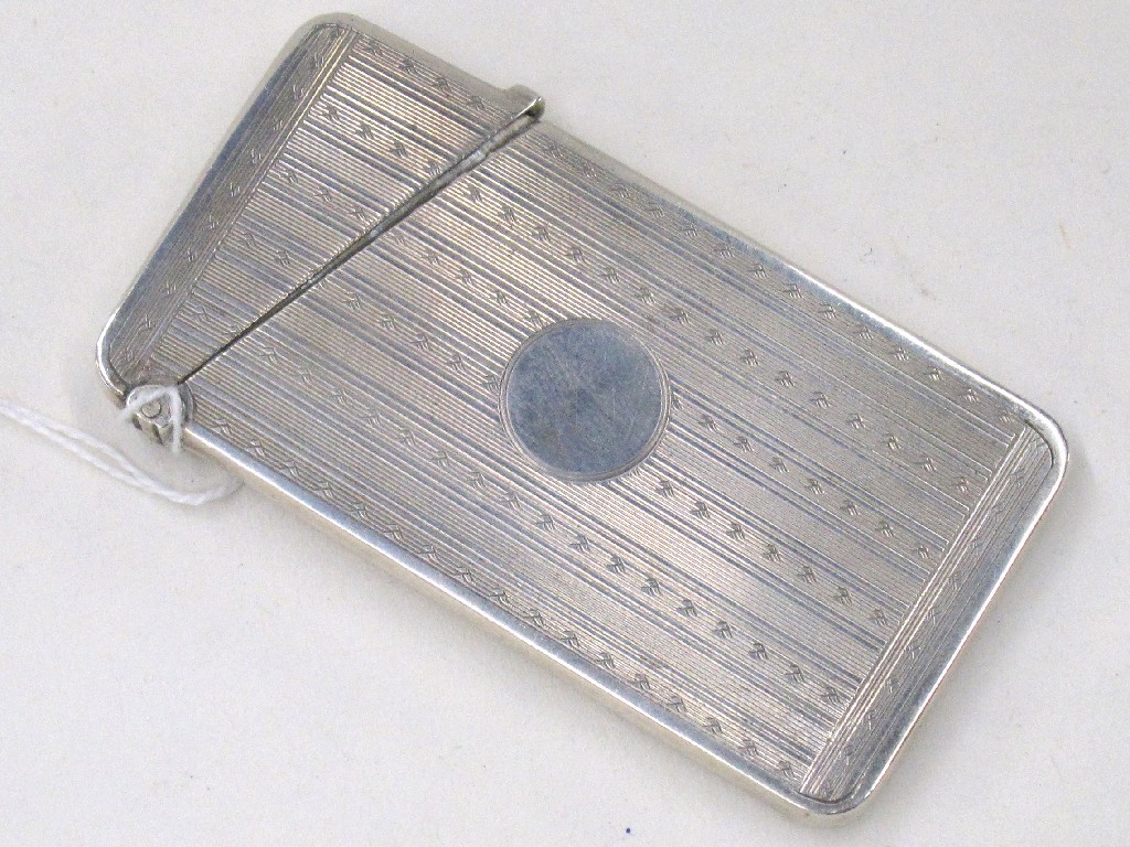 Appraisal: Silver card case Birmingham