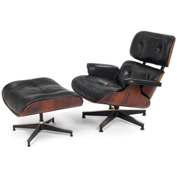 Appraisal: Charles and Ray Eames lounge chair and ottoman by Herman