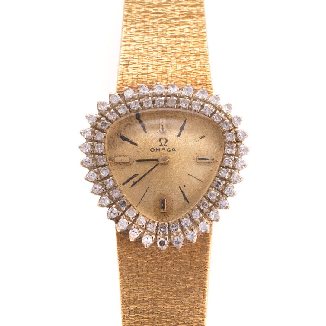 Appraisal: Lady's Omega Diamond Wrist Watch in K Gold K yellow