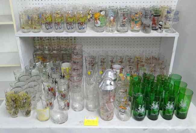 Appraisal: Bicycle collectible glasses in sets and singles over pieces Good