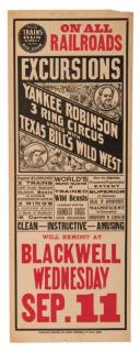 Appraisal: Yankee Robinson Three Ring Circus and Texas Bill's Wild West