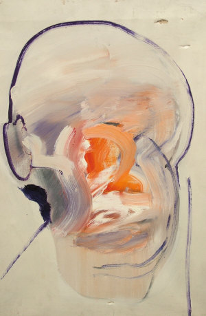 Appraisal: Follower of Francis Bacon - - Unfinished head study oil