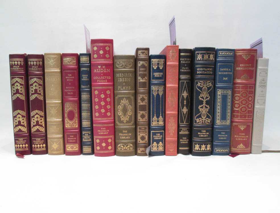 Appraisal: FIFTEEN LEATHER BOUND BOOKS BY FRANKLIN LIBRARY Titles include Picture