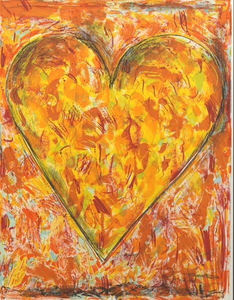 Appraisal: JIM DINE AMERICAN B x sheet Sunflower Heart from Suite