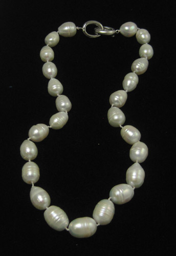 Appraisal: MATINEE LENGTH WHITE PEARL NECKLACE - inches in length strung