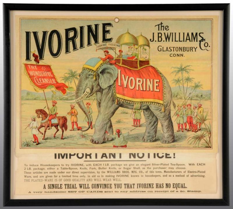 Appraisal: Paper Ivorine Soap Advertisement Description Late s Good color Condition