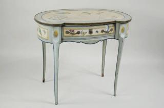 Appraisal: Charming Trompe L'oeil Ladies' Writing Desk Charming trompe l'oeil ladies