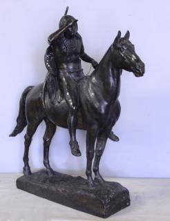 Appraisal: DALLIN Cyrus E Bronze Sculpture The Scout Initialed C E