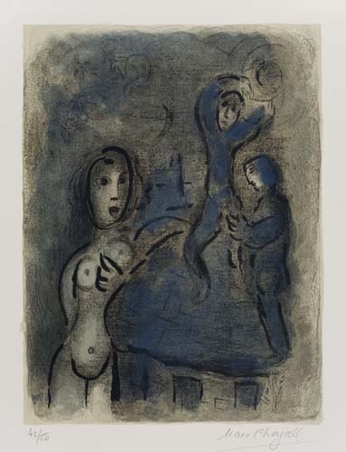 Appraisal: MARC CHAGALL Rahab and the Spies of Jericho Color lithograph