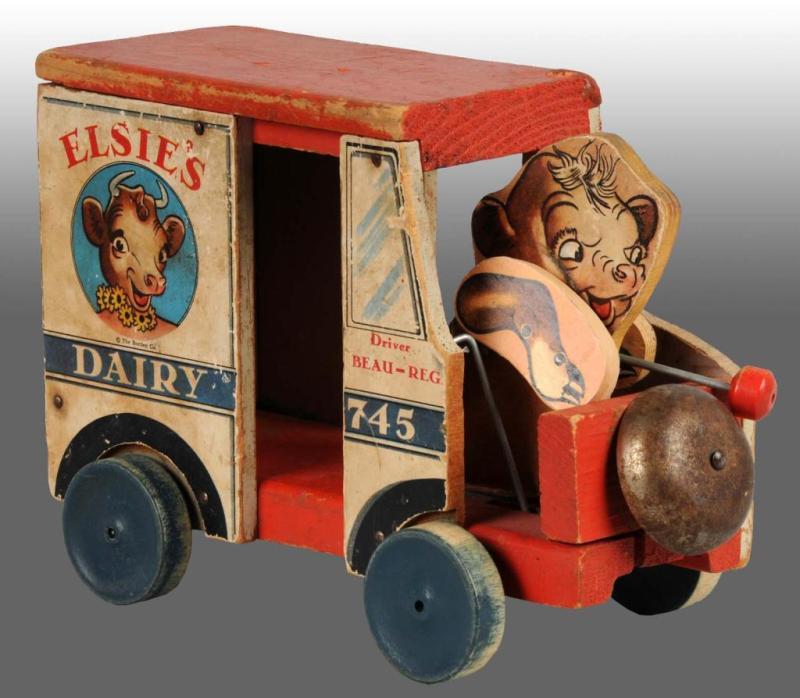 Appraisal: Fisher Price No Elsie's Dairy Truck Toy Description American Includes