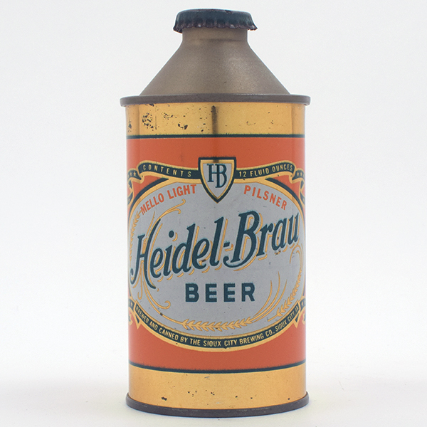 Appraisal: Heidel-Brau Beer Cone Top - Reference USBC - Brewery Sioux