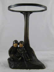 Appraisal: A bronze base for a Galle lamp after Peter Tereszczuk