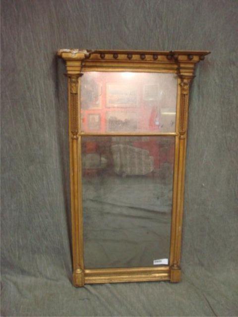 Appraisal: Antique Gilt Mirror Top left corner as is From a