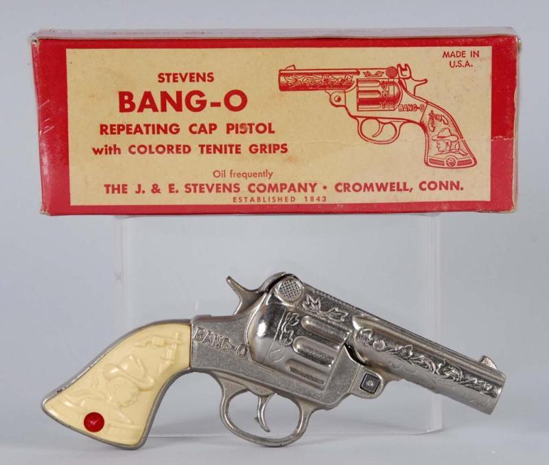 Appraisal: Stevens Bang-O Cap Gun Description Hammer has darkened Includes box