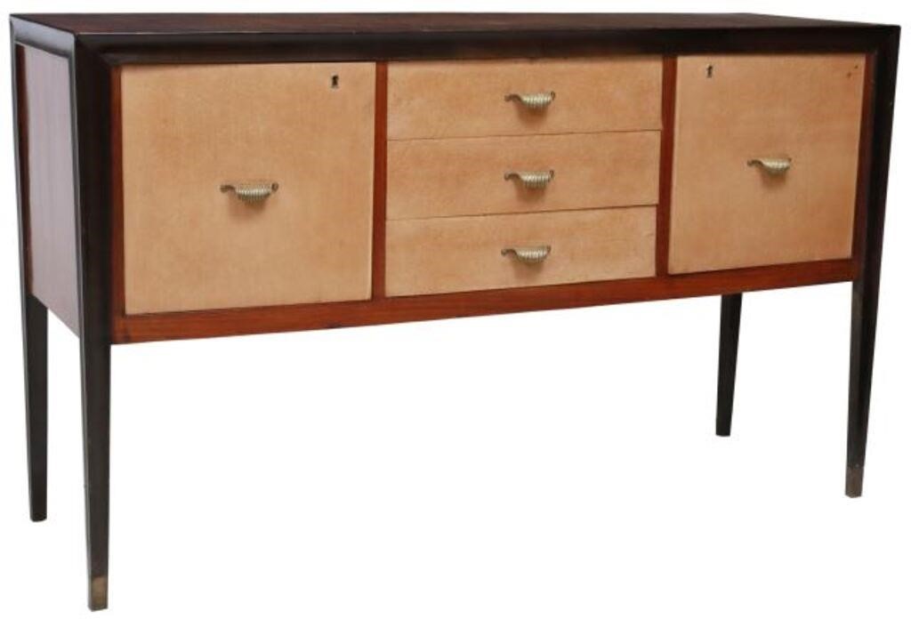 Appraisal: Italian mid-century modern sideboard c s having rectangular rosewood case