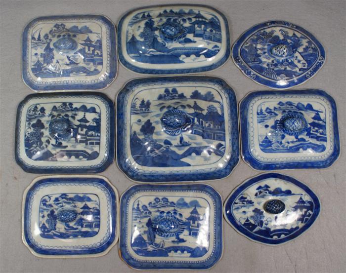 Appraisal: assorted Canton vegetable lids th c most in good condition