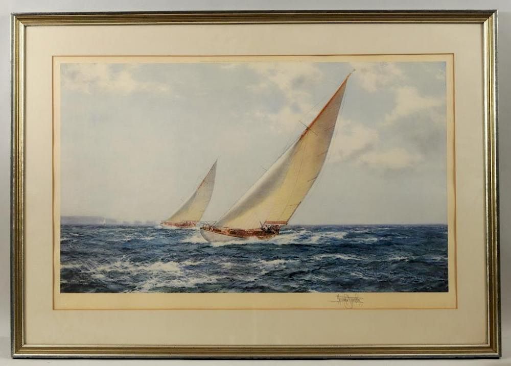 Appraisal: Montague Dawson Sailboats Lithograph Montague Dawson English - Sailboats lithograph