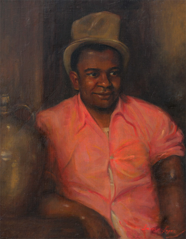 Appraisal: LOPES Bernice American th C Portrait of a Black Man