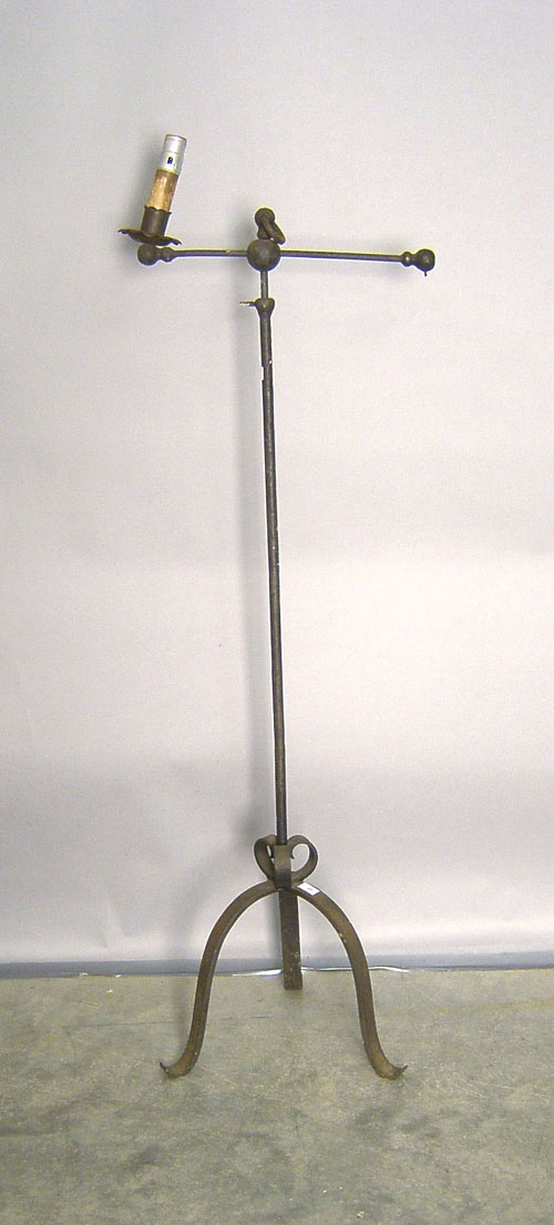 Appraisal: Wrought iron candlestand early th c h