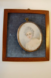 Appraisal: MINIATURE ON IVORY LADY WITH TIARA