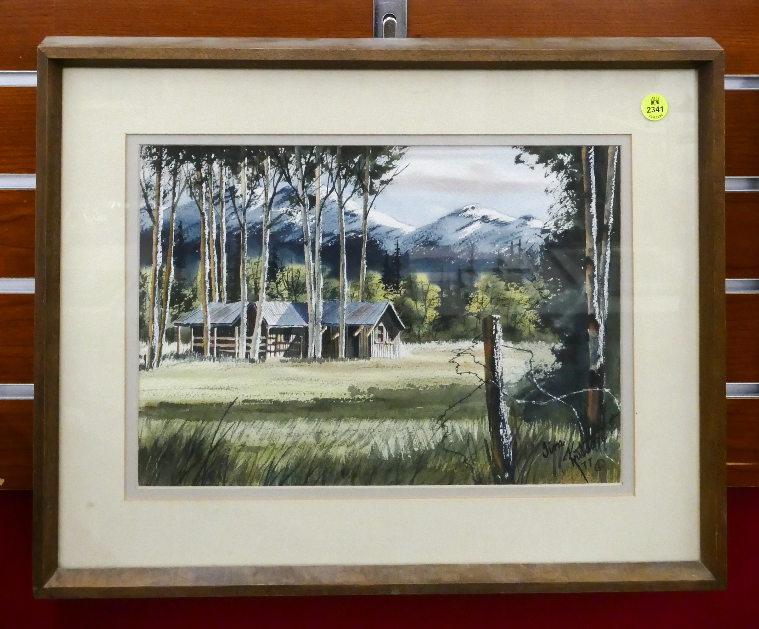 Appraisal: Jim Knutson Alaskan Landscape Watercolor dated Framed- x ''