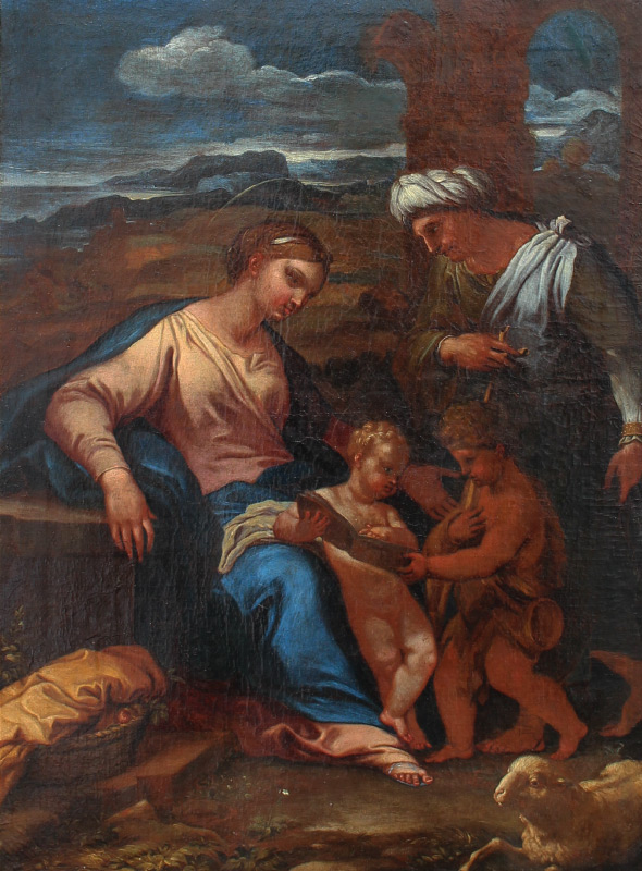 Appraisal: EARLY OLD MASTER STYLE FINE RELIGIOUS OIL ON CANVAS Scene