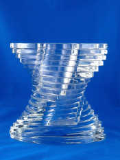 Appraisal: A th century Baccarat crystal vase In stepped spiral design