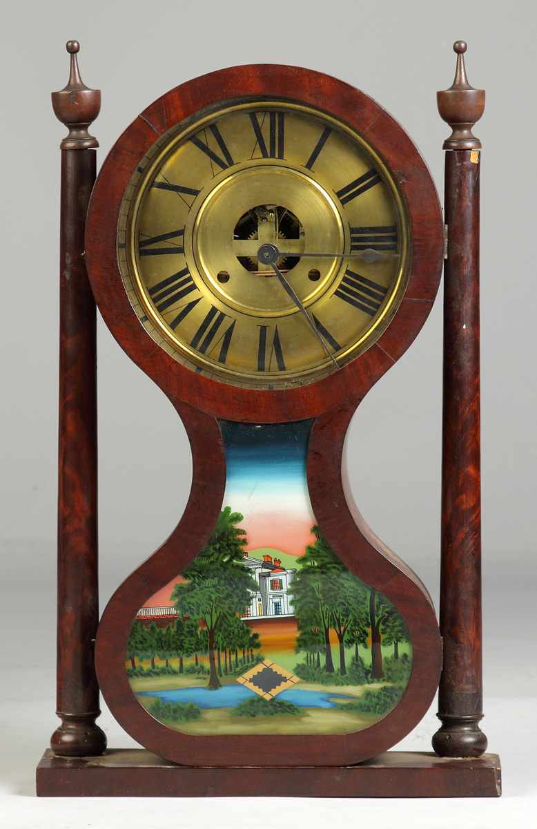 Appraisal: Joseph Ives Hour Glass Shelf Clock Project clock E