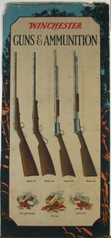 Appraisal: Winchester Guns and Ammunition Advertising Poster circa very early twentieth