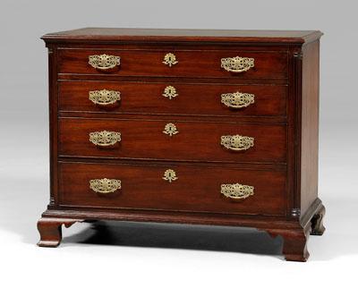 Appraisal: Philadelphia Chippendale mahogany chest poplar yellow pine and red cedar