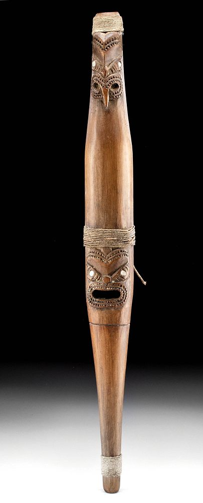 Appraisal: th C Maori Wood Chieftain's Putorino Bugle Flute New Zealand