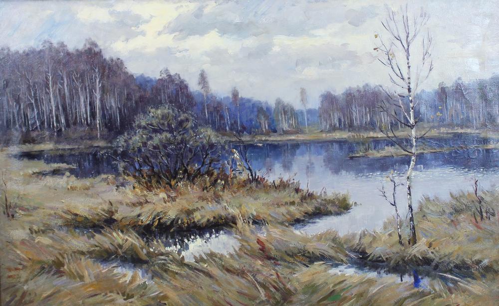 Appraisal: LEONID SHELUDKO Germany Ukraine born oil on canvas Late Autumn