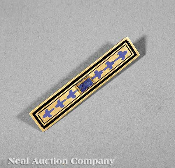 Appraisal: Mardi Gras Mistick Krewe of Comus enamel and lapis lazuli