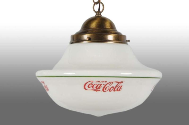 Appraisal: Milk Glass Coca-Cola Store Shade Description s Milk glass shade