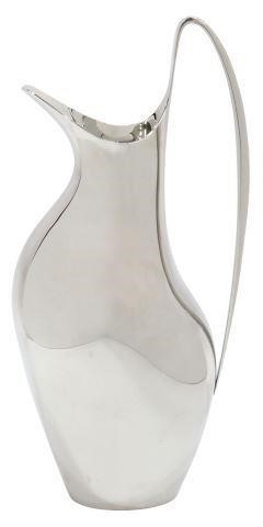 Appraisal: Modernist mirror polished stainless steel water pitcher designed by Henning