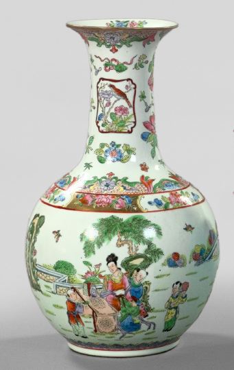 Appraisal: Kuang Hsu Polychromed Porcelain Vase first quarter th century in