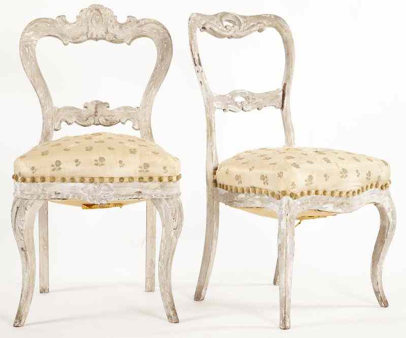 Appraisal: Similar Pair of Louis Philippe Period Side Chairscirca shaped back