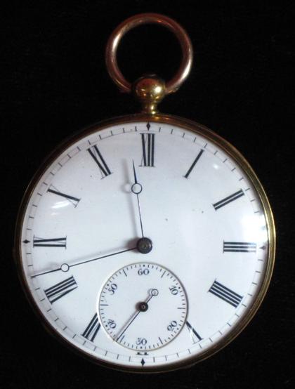 Appraisal: Lady's yellow gold open face pocket watchvacheron constantin th century