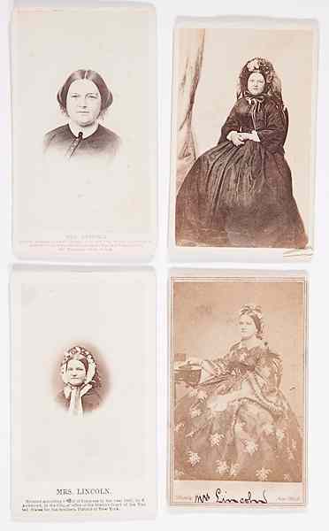 Appraisal: Political Americana - Lincolniana Mary Todd Lincoln CDVs Lot of