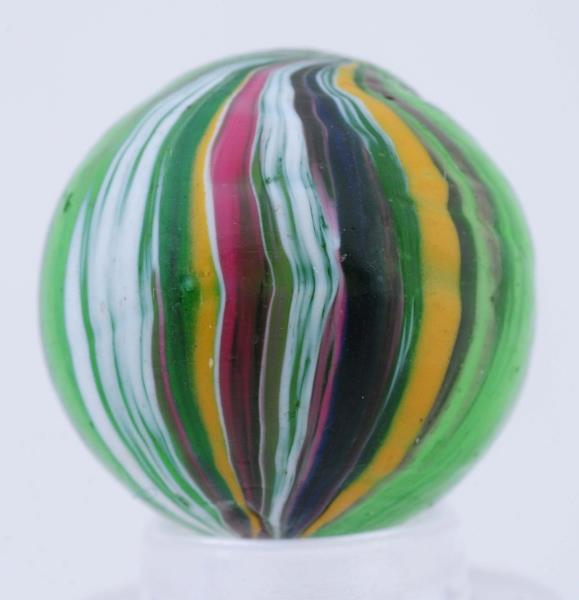 Appraisal: Submarine Indian Swirl Marble Green transparent base with two opposing